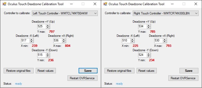 Oculus Touch Calibration Tool