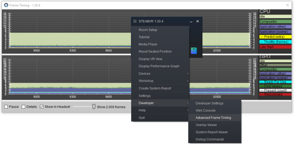 SteamVR Advanced Frametimer