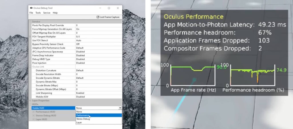 FPS HUD in OculusDebugTool