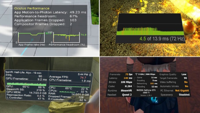 How to enable display of FPS and frametime in VR games